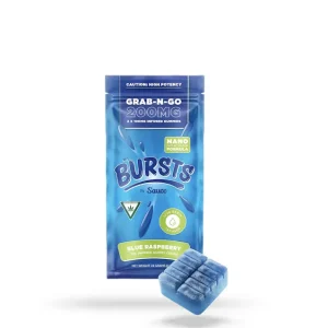 Sauce Essentials Bursts Blue Raspberry – 200MG Live Resin Infused Edibles