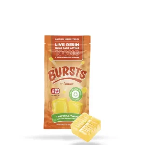 Sauce Essentials Bursts Strawberry Lemonade – 200MG Live Resin Infused Edibles